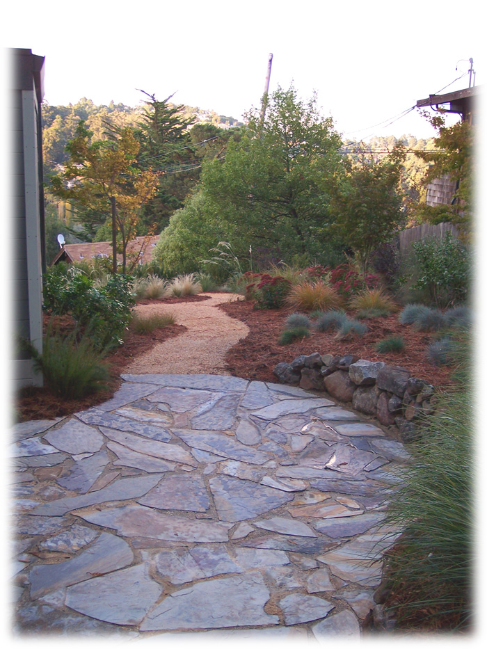 Flagstone patio in Mill Valley